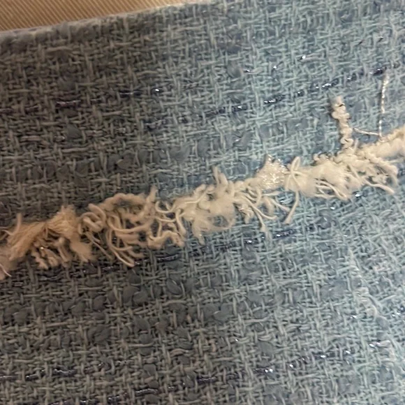 Generation Love Nessa Contrast Tweed Skirt French Blue Cream NWT - Picture 5 of 12